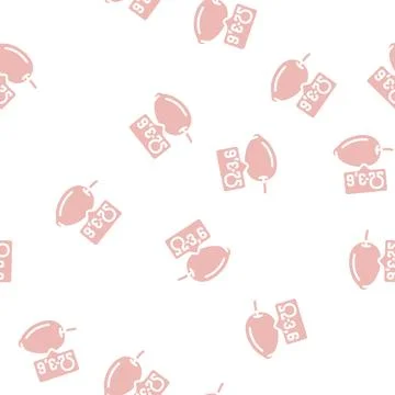 Fat olive glyph vector seamless pattern Stock Illustration