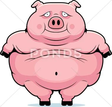Fat Pig Stock Illustration