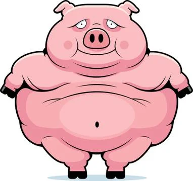 Fat Pig Stock Illustration