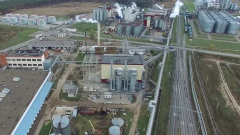 Fat plant. Factory for processing fat and oil. Stock Footage 104167054