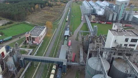 Fat plant. Factory for processing fat and oil. Stock Footage 104167055