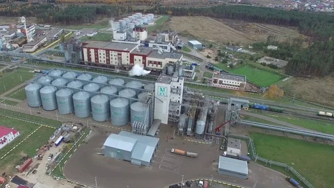 Fat plant. Factory for processing fat and oil. Stock Footage 104167072