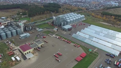 Fat plant. Factory for processing fat and oil. Stock Footage 104167084