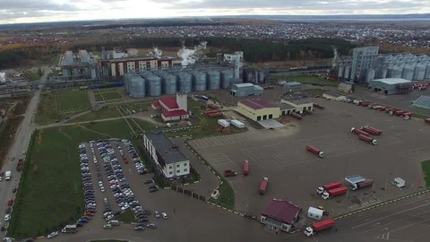 Fat plant. Factory for processing fat and oil. Stock Footage 104167106