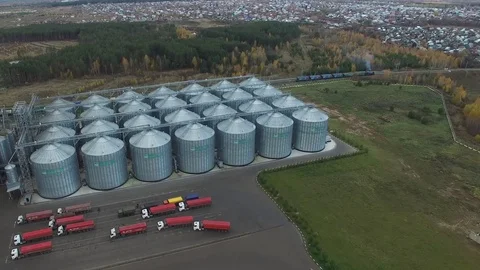 Fat plant. Factory for processing fat and oil. Stock Footage 104167124