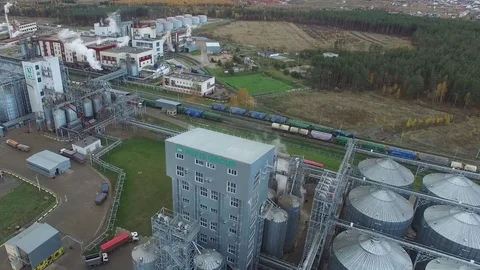 Fat plant. Factory for processing fat and oil. Stock Footage 104167142
