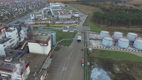 Fat plant. Factory for processing fat and oil. Stock Footage 104167157