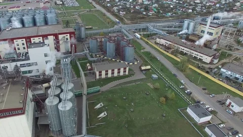 Fat plant. Factory for processing fat and oil. Stock Footage 104167168