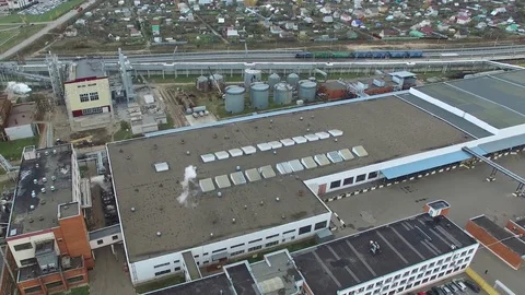 Fat plant. Factory for processing fat and oil. Stock Footage 104167174