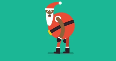 Fat Santa Animation 스톡 동영상 144055706