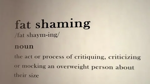 Fat Shaming Definition Stock-Footage 295066305