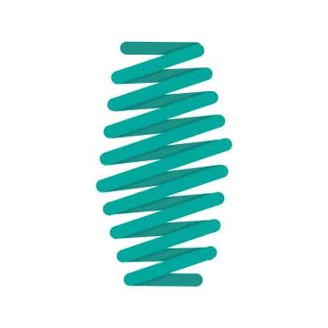 Fat spring coil icon, flat style Stock Illustration