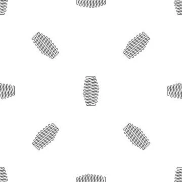 Fat spring coil pattern seamless vector Stock Illustration