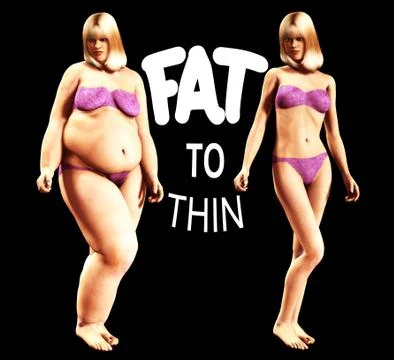 Fat To Thin Stock Illustration