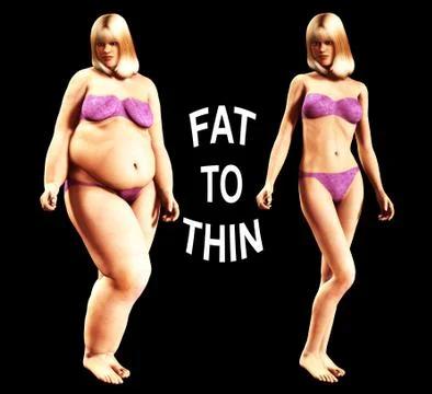 Fat To Thin Stock Illustration