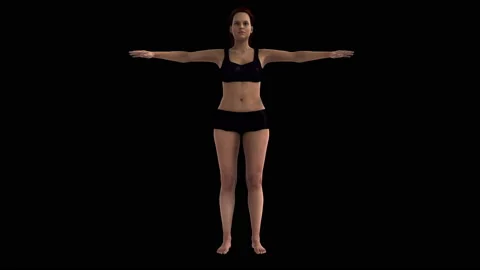 Fat To Thin White Female Front Video stock 143190986