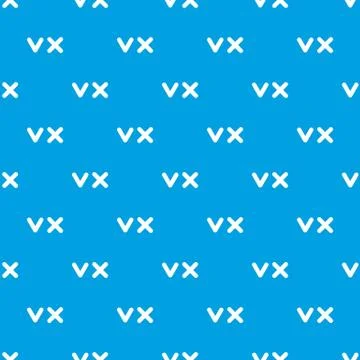 Fat tick and cross pattern seamless blue Illustrazione stock