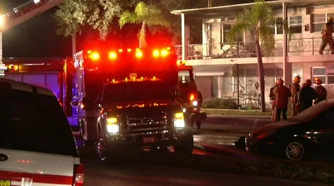 Fatal Apartment Fire KC 2 Stock Footage 688291