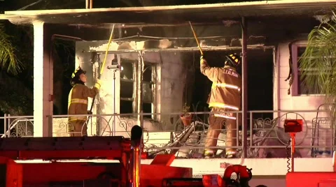 Fatal Apartment Fire KC Stock Footage 688585