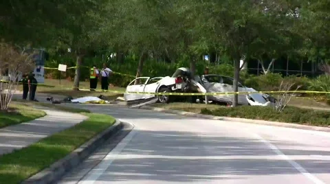Fatal auto accident (vid 3) Stock Footage 378232