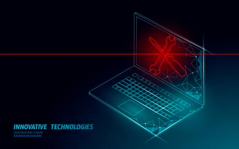 Fatal computer system crash. Software error bug data lost. Computer service Stock Illustration