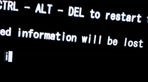 Fatal error computer data corruption technology information Stock Footage 318939