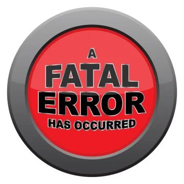 Fatal Error Dark Metal Icon Stock Illustration