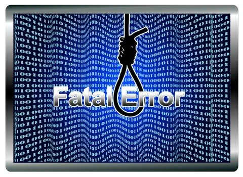 Fatal Error Illustrazione stock