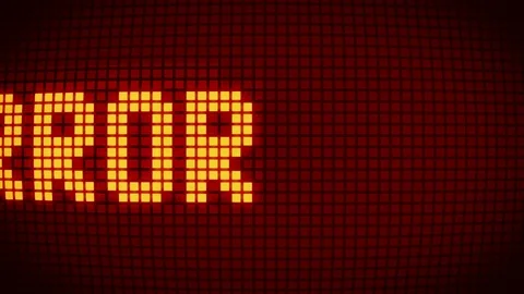 Fatal error, Led Display message Stock Footage 85069789