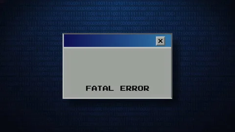Fatal error sign Glitch Modern Animation.Glitch Old Screen Display. Stock Footage 166678220