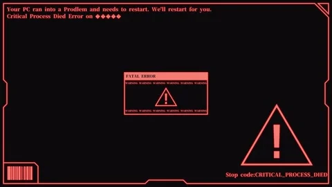 FATAL ERROR Transitions. 1080p - 30 fps - Alpha Channel (3) Stock Footage 256085559