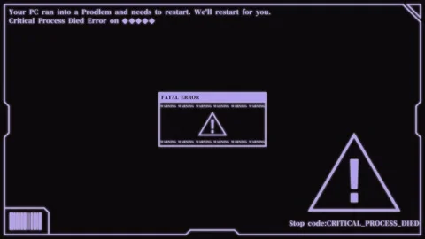 FATAL ERROR Transitions. 1080p - 30 fps - Alpha Channel (8) Stock Footage 256085892