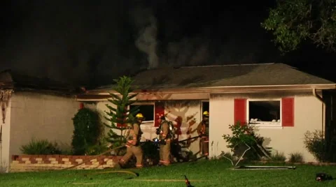 Fatal House Fire CFR#3 Stock Footage 937659