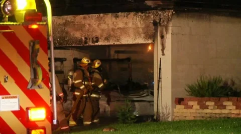 Fatal House Fire CFR#3 Stock Footage 937870