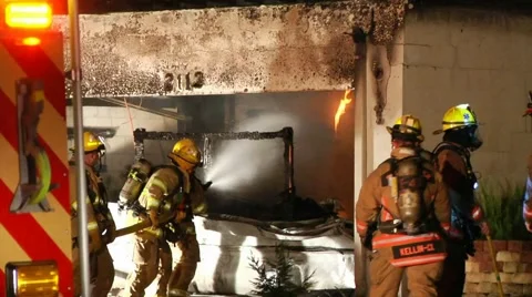 Fatal House Fire CFR#4 Stock Footage 931255