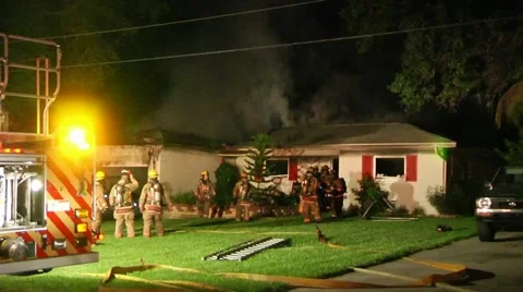 Fatal House Fire CFR#7 Stock Footage 887746