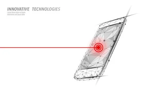 Fatal mobile smartphone broken screen. Software error bug data lost. Phone Stock Illustration