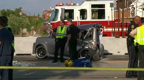 Fatal Pile UP CFD#1 Stock Footage 936493