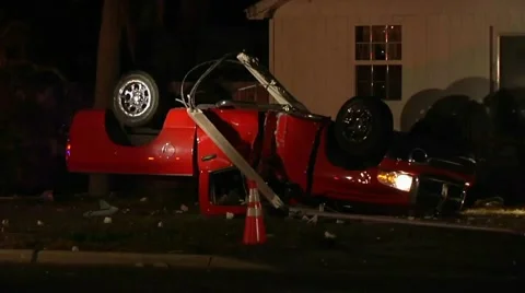 Fatal rollover Stock Footage 934120
