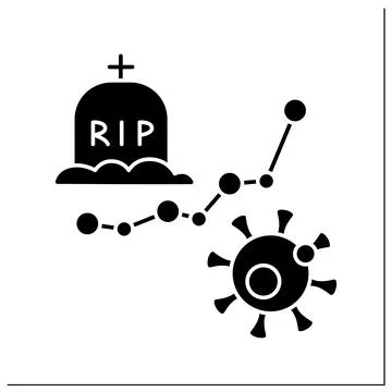 Fatality rate glyph icon Stock Illustration