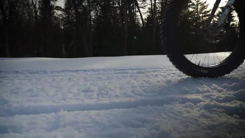 Fatbike Pass By Stock Footage 243120910