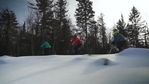 Fatbiking Tracking Shot Stock Footage 243116491