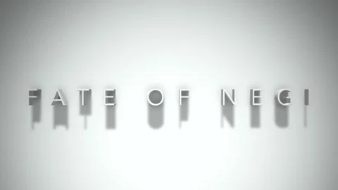 Fate of negi 3D title animation white text on a white background Stock Footage 299645058