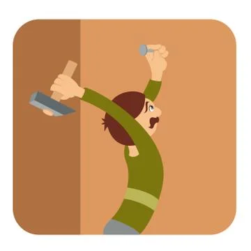 Father and hammer Stock Illustration
