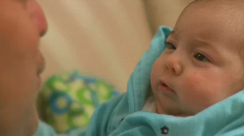 A Father and an Infant (5 of 6) Stock Footage
