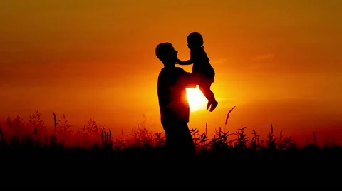 Father and a little son Stock Footage 53528053