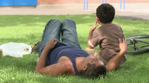 Father and Son bonding Stock Footage 8129294