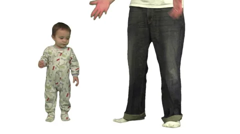 Father and son concept. White background Stock Footage 49864451