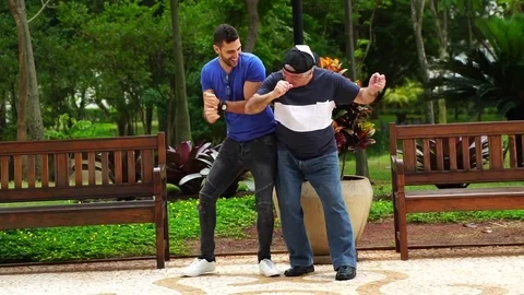 Father and Son Dancing and Having Fun Stock Footage 82285012
