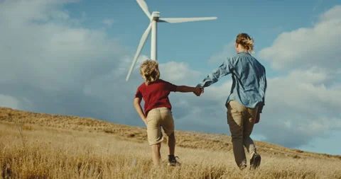 Father and Son Fighting Climate Change Stock Footage 150161618